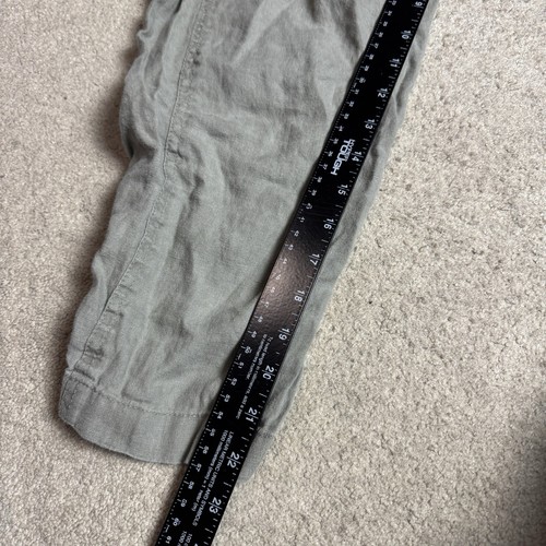 JNY Jones Womens 100% Linen Pants Medium Gray Cropped - Picture 5 of 7
