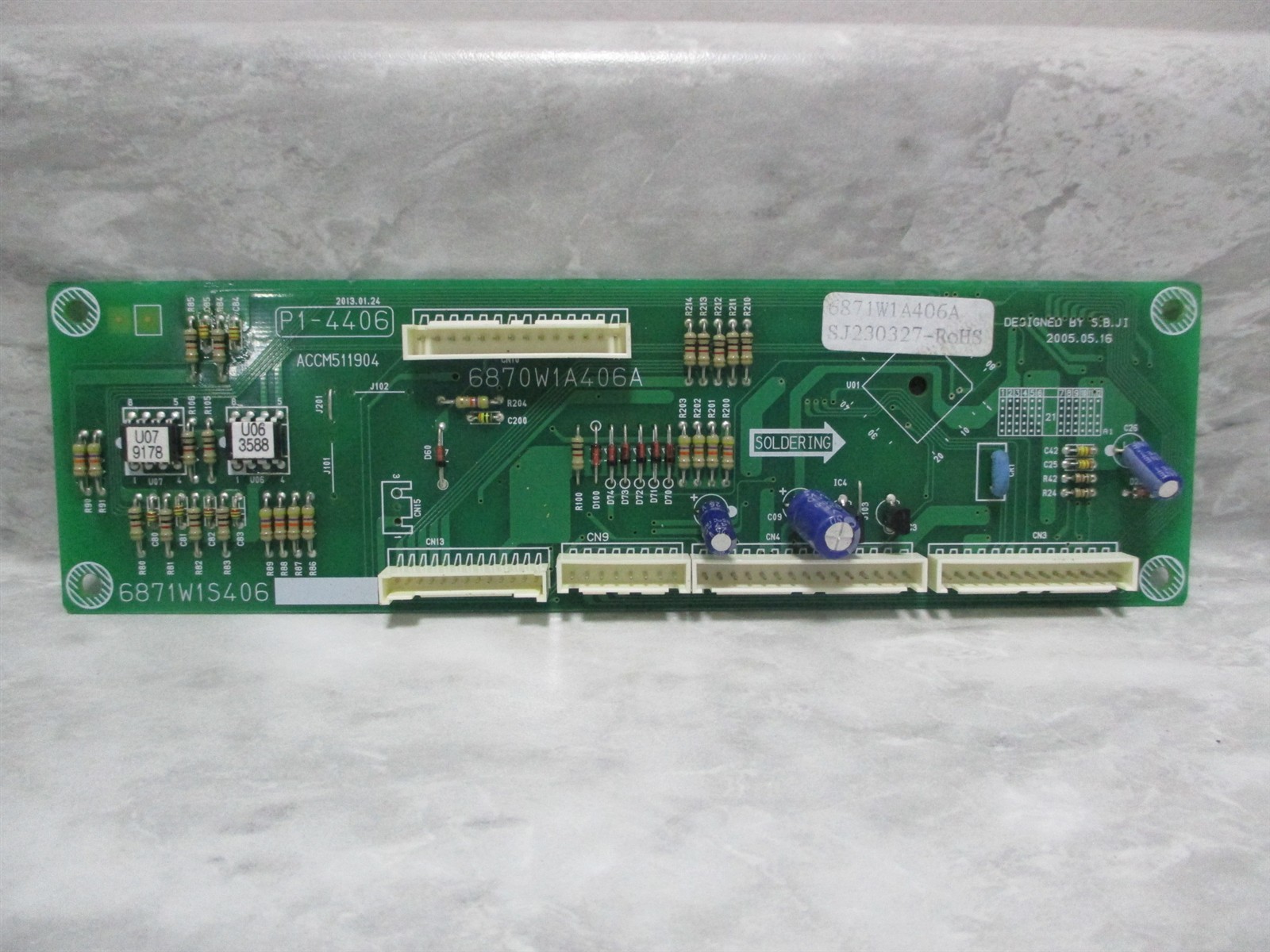 Ge Microwave Control Board/No Wires Part # 6871W1A406A