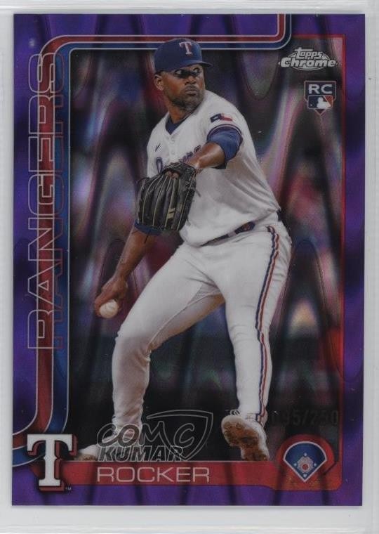2025 Topps Chrome Purple RayWave Refractor /250 Kumar Rocker #73 Rookie RC 1n9r