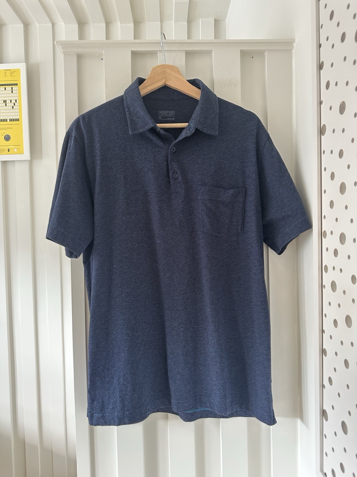 Camiseta Polo Patagonia Para Hombres Algodón Orgánico Manga Corta Mediana Senderismo Aire Libre