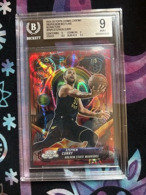 Topps 2025-26 Cosmic Chrome Stephen Curry Propulsion PRP-3 Red Flare /5 BGS 9