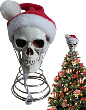 Totenkopf Christbaumschmuss Spitze - Totenkopf-Spitze für Weihnachtsbaum | Gothi