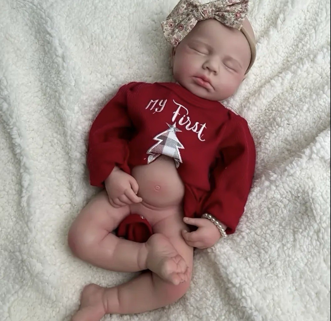 Bambola Reborn Femmina in Silicone Morbido 56Cm Neonata Reborn