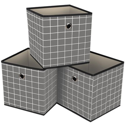 Foldable Storage Cubes Bins,11 Inch Cloth Storage Cube Fabric Storage Box Cub...