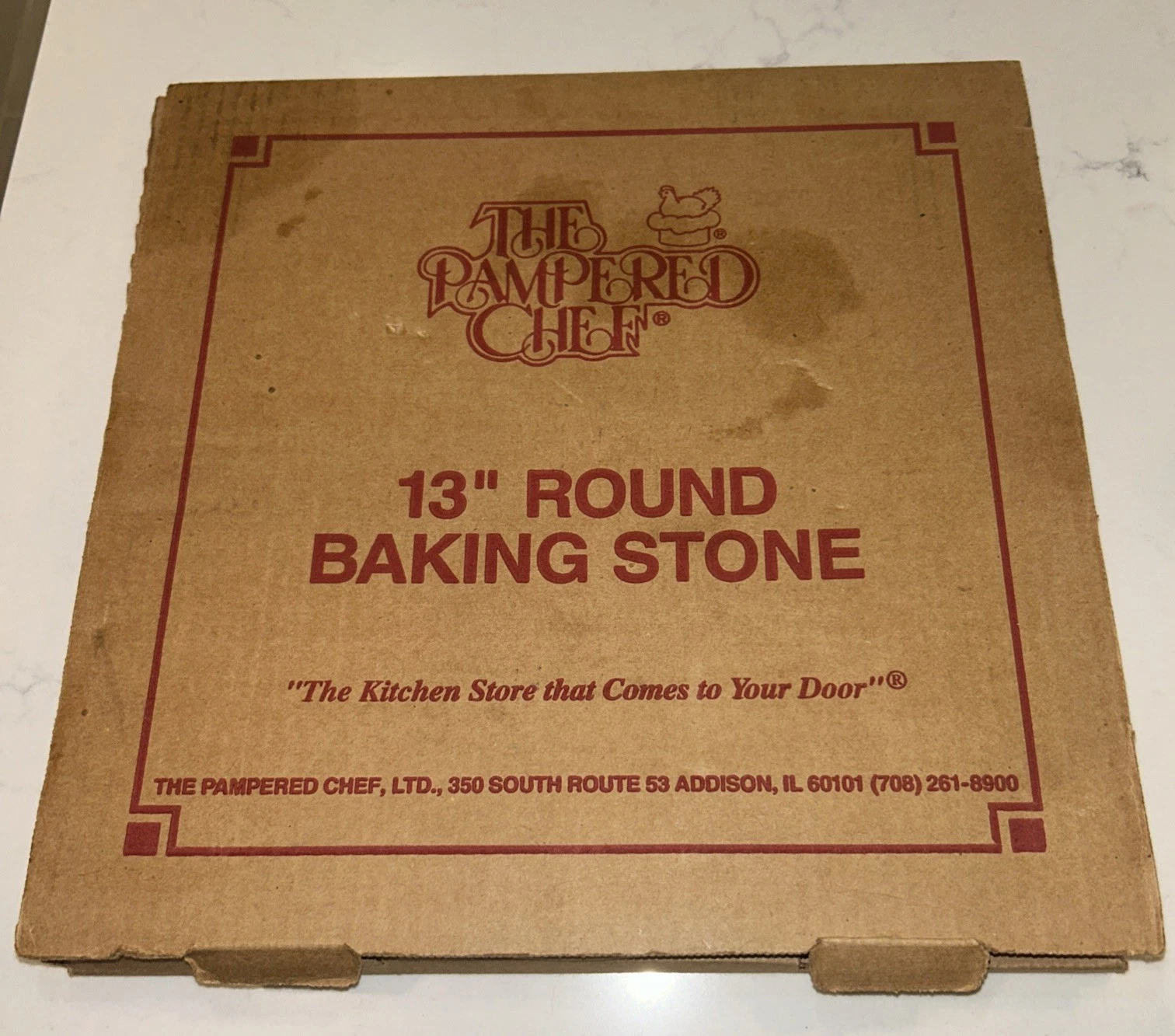 Pampered Chef Stoneware Large 13” Dia. Pizza Stone Pan