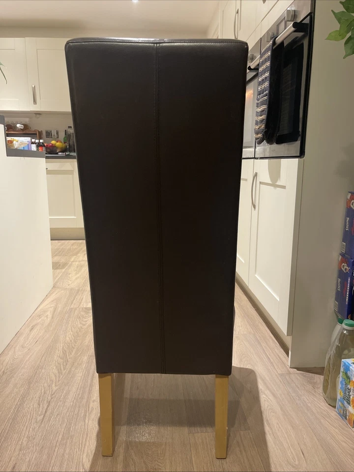 Marble Table And Leather Chairs - Image 3 of 4