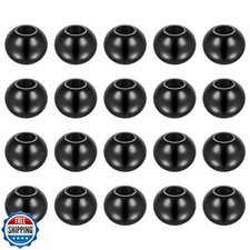 HARFINGTON 20pcs Beads 10mm Stainless Steel 4mm Hole Dia Bead for DIY Crafts,