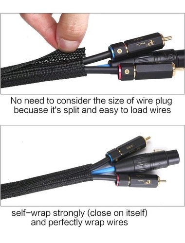 Open Box Alex Tech 1/2" 10 Foot Pet Resistant Black Cord Cable Protector! - Photo 2/9