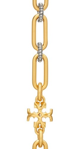 TORY BURCH ROXANNE CHAIN PAVÉ SHORT NECKLACE & BRACELET SET - Picture 5 of 7