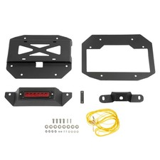 Spare Tire License Plate Bracket Relocation W Light For Jeep Wrangler Jk 07-18