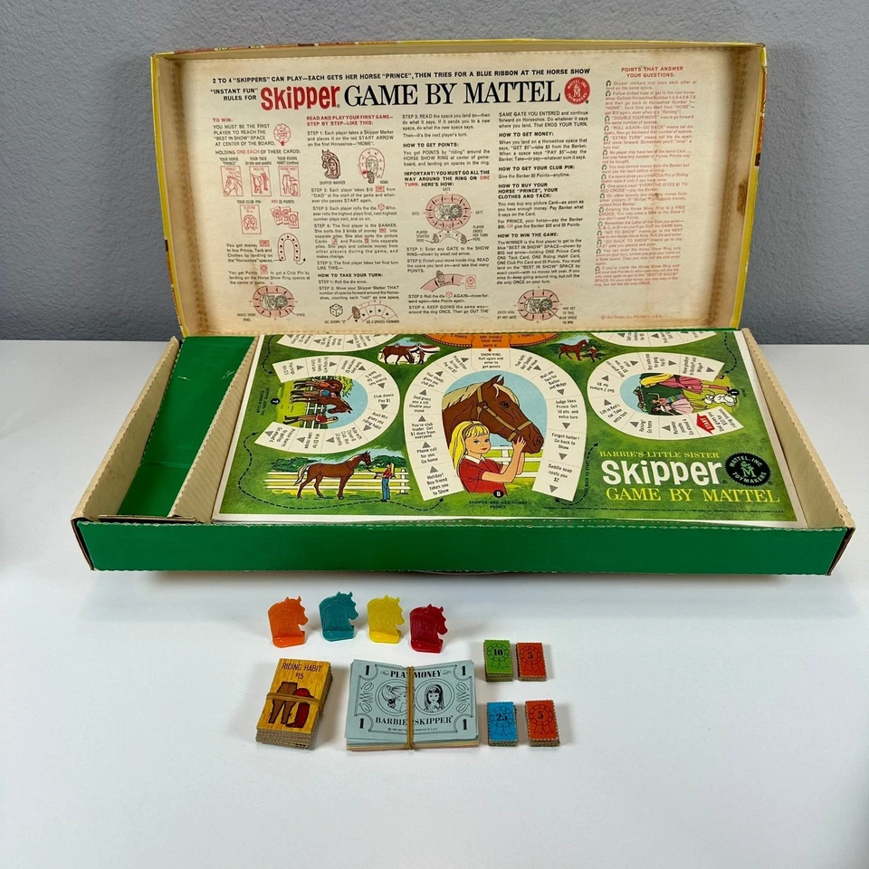 VTG 1964 Skippers Game By Mattel Barbie's Little Sister Game Kids Toy COMPLETE - Image 2 of 4