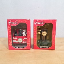 Coca-Cola Brand Mini Clock Bear Hugging Glass...