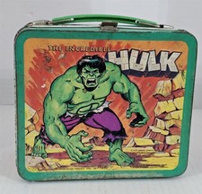X-593 VINTAGE 1970'S ALADDIN THE HULK METAL LUNCH BOX