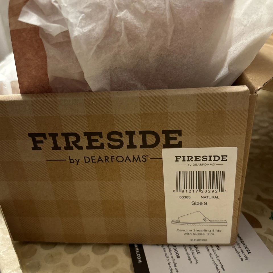 Zapatilla para mujer Fireside by Dearfoams Cairns genuina de piel de oveja difusa talla 9 Foto 2 de 4