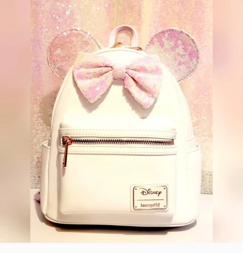 Loungefly Disney Minnie Mouse Iridescent Sequin Mini Backpack - NEW W TAGS