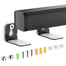 Soundbar Wall Mounts for Ultra Slim Soundbars Up to 3.5" Deep, Under TV Sound...
