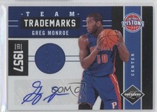 2011 Limited Team Trademarks Materials Signatures 19/99 Greg Monroe #8 Auto 0c3