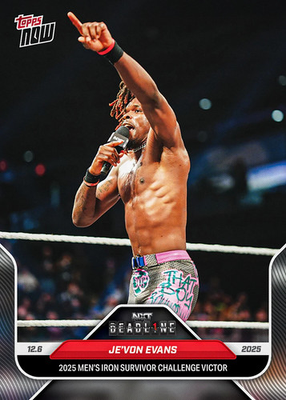 #ad 2025 Topps Now WWE #135 Je#x27;Von Evans NXT Deadline PRESALE $6.99