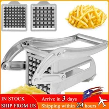 French Fry Cutter Stainless Steel Potato Chipper Blades Manual Food Slicer Dicer