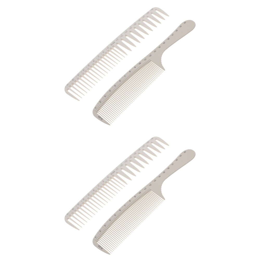 Mythus 10-teiliges Friseurkamm-Set Aus Carbon – Hitzebeständig Bis 180°C, Antistatisch, Weiß – Professionell Für Salon & Heim