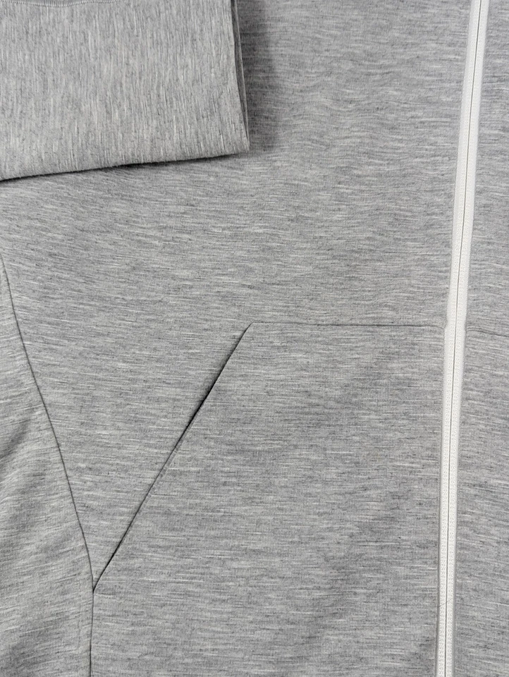 Sudadera con Capucha Lululemon Gris Mujer 4 XS Minimalista Cremallera Completa Recortada Foto 3 de 4