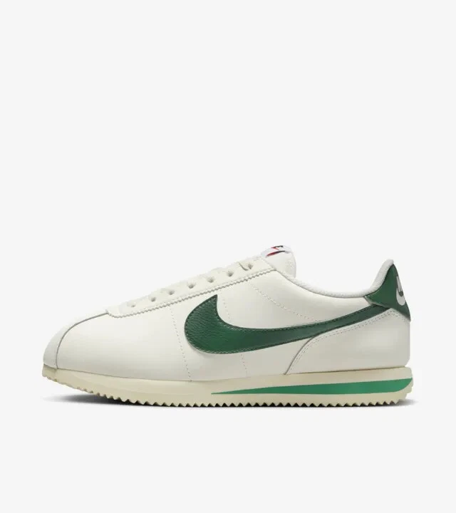 Nike cortez green best sale leather