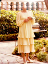 Neiman Marcus Mother of the Bride Yellow Layered Dress Size 4-6