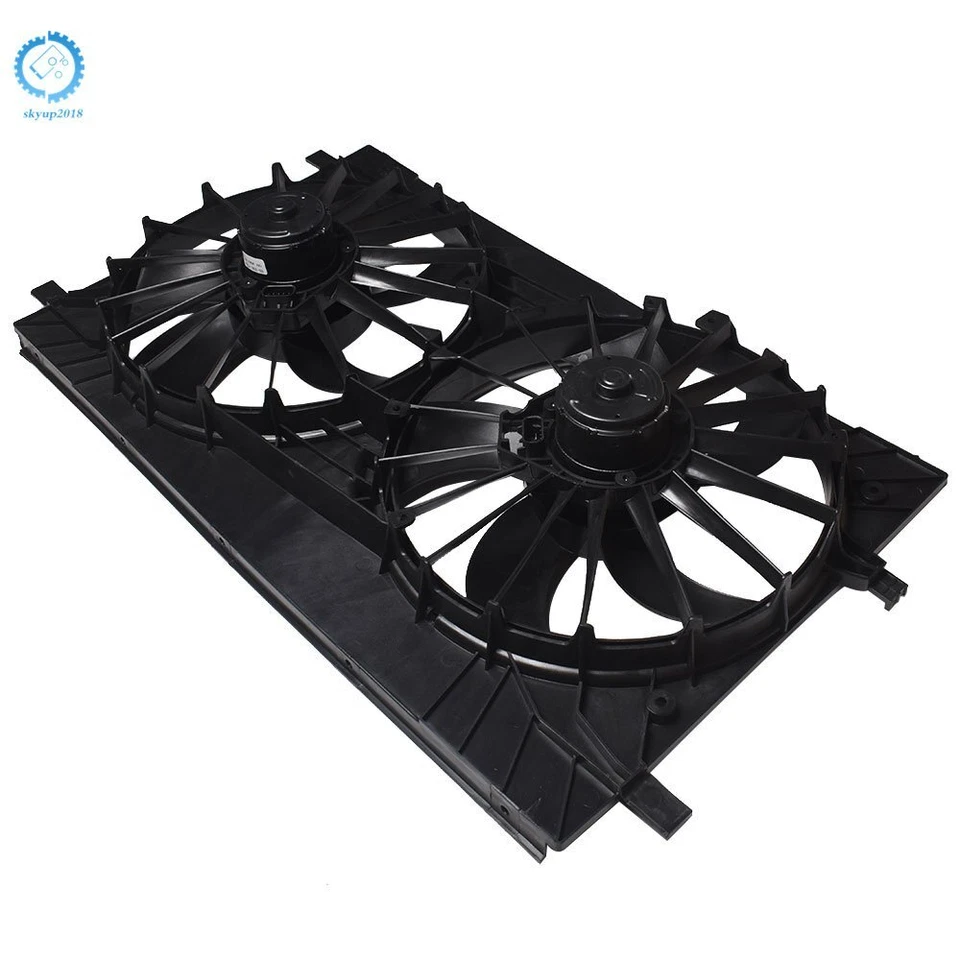 Conjunto de ventilador de radiador y condensador doble para Jeep Patriot 2007-2014 2,0 L 2,4 L Foto 3 de 4