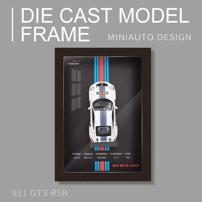 1:32 Scale Photo Frame Version Deicast Metal Sports Car Model Hanging Decoration - Image 3 of 4