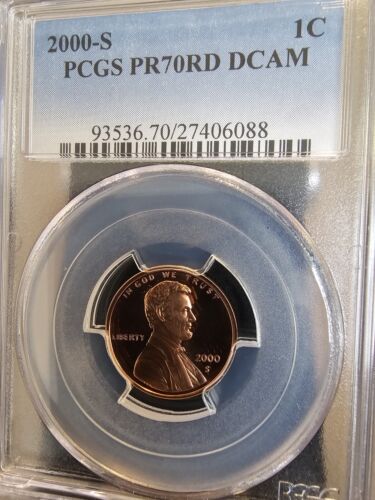 2000 S PCGS PR70RD DCAM Lincoln Cent * Highest Grade *** Free S&H *** - Picture 1 of 4