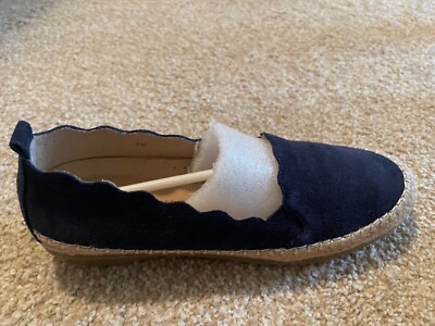 Womens New Navy suede espadrilles from Neiman Marcus. Original packaging. Size 6