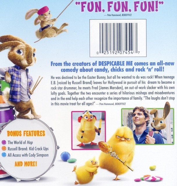 Hop 2011 PG animated family movie, new DVD, Easter Bunny comedy, James Marsden eBay