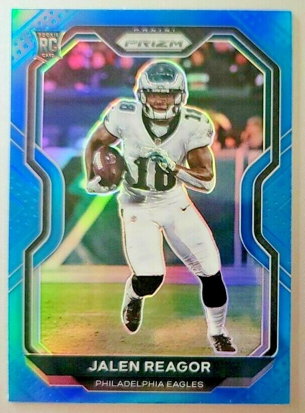 Jalen Reagor 2020 Panini Prizm Rookie Light Blue Prizms Refractor #342 SP RC
