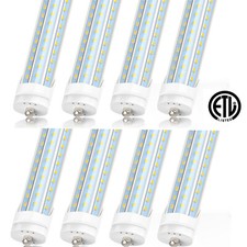 8 Pack T8 8FT 120W LED Tube Light Single Pin FA8 LED Shop Light Bulbs 5000K Lamp