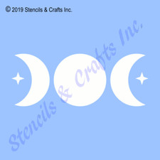 Goddess Triple Moon Stencil Celestial Template Craft Pattern Art Stars Paint New