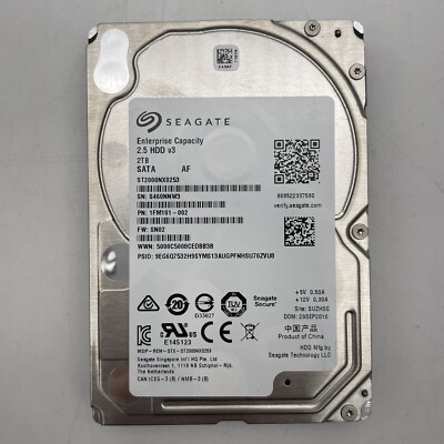 Seagate Enterprise 2TB ST2000NX0253 SATA 2.5in HDD (8% Health)