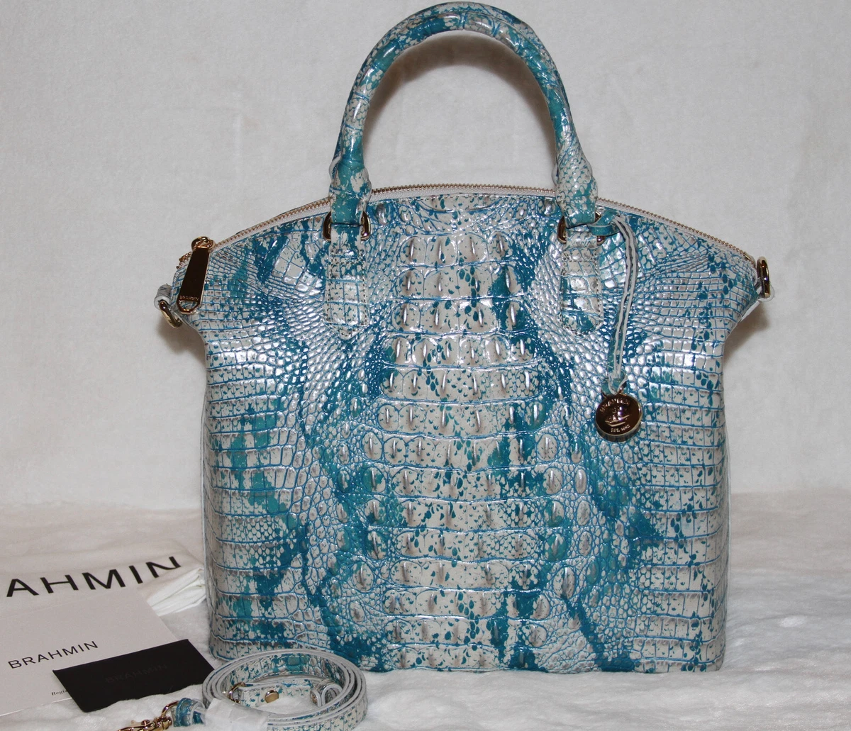 Brahmin, Bags, Brahmin Large Duxbury Satchel Blue