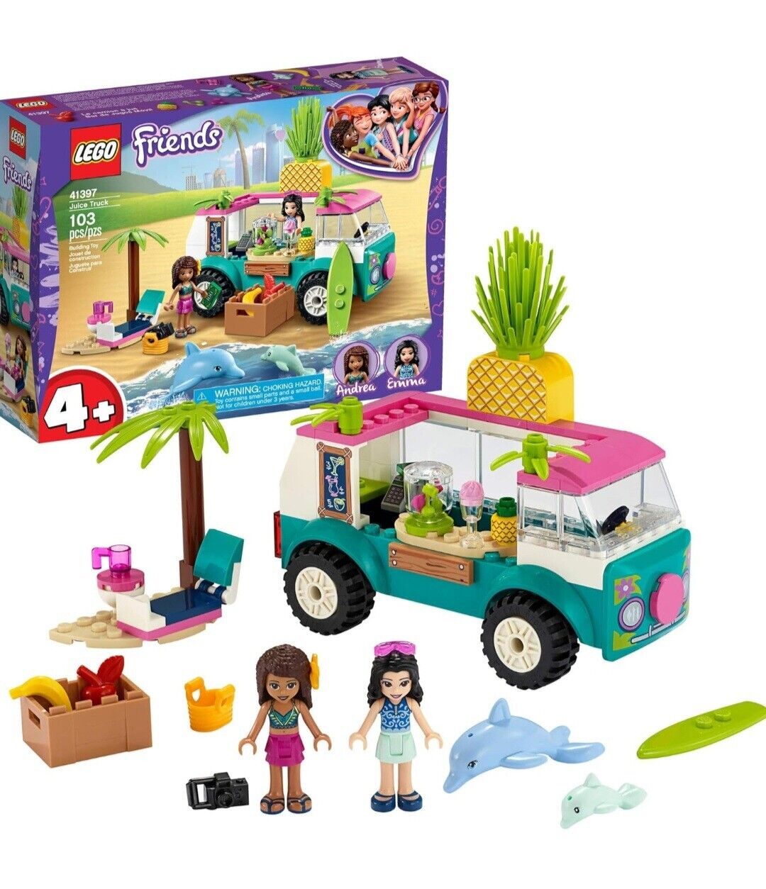 LEGO Friends Juice Truck Truck 41397 Building Kit; Kids Food Truck Featuring...