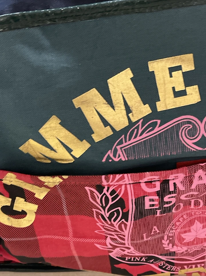 "Bolso de lona VICTORIA'S SECRET Grand Escape rosa a cuadros con ruedas 22""" Foto 3 de 4