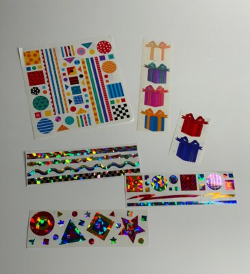 Vintage Mrs. Grossman s Holographic Foil 90 s Mod Stackers Pearl Gifts Designs