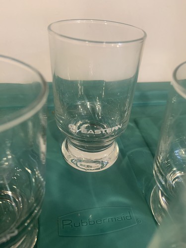 Vntg Eastern Airlines Footed Drink Glasses First Class Set Of 6 Bar Set New RARE - Picture 18 of 24