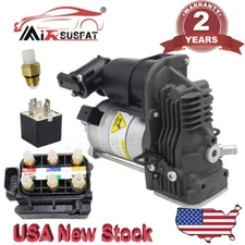 FOR MERCEDES S-CLASS W221 S550 CL550 AIR SUSPENSION COMPRESSOR PUMP +VALVE BLOCK