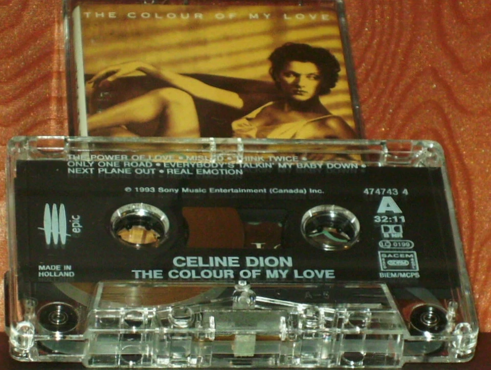 Celine Dion The Colour Of My Love CASSETTE ALBUM Epic 474743 4 Soft Rock Ballad - Image 2 of 4