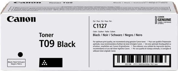 Originaler Canon Schwarz Toner T09 Black 3020C006 FüR C1127I Bis Zu 7600 Seiten-image