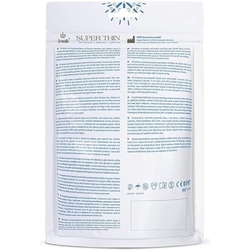 AMOR Preservativo Premium Super Thin extra sottili con spessore di 004 mm Ø 53 m - Foto 7 di 7