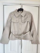 Beautiful Beige Ribbed Cotton Loft Jacket Size M **LOOK**