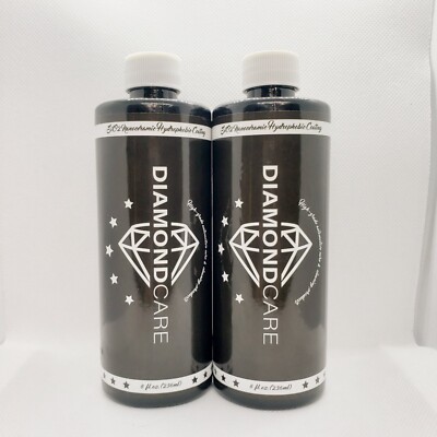 2 Bottles DiamondCare Super Hydrophobic Ceramic Automotive Coating 8 oz 1 Spayer