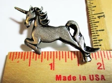 Unicorn pin vintage collectible old mythical fantasy horned horse pinback
