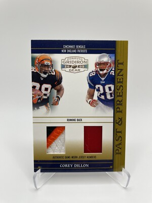 Corey Dillon 2005 Donruss Gridiron Gear Past & Present Double Patch /10