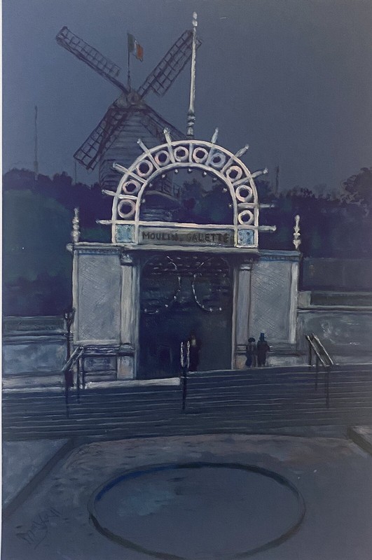 Moulin de la Galette painting by E. Mayan Original